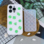 2 Pcs Faceted Gemstone Silicone Mold,Gem Jewelry Casting Mold,Resin Jewelry Casting Molds for Making Earrings Jewelry Making Crafting Projects - color: mix