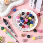 SUNNYCLUE 40Pcs 20mm Beads Bulk Bubblegum Beads Large Resin Rhinestone Beads Colorful Disco Ball Bead Chunky Bubble Gum Bead Beadable Pens Beads Loose Spacer Beads for Jewelry Making Beading Kits - color: 40pcs 20mm Colorful Chunky Beads