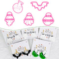 Xaekicr 5 Pcs Halloween Polymer Clay Cutters Set – Ghost, Bat, Potion Bottle Clay Earring Cutters for DIY Jewelry Making – Clay Tools for Polymer Clay Molds - color: 2D color