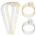 20 PCS Paperclip Chain Bracelet Necklace Kit Stainless Steel Charm Bulk Chains with Extender for DIY Jewelry Making Supplies Accessories (Gold + Steel - color: 2.5x6.5mm Gold Silver
