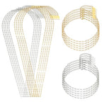 20 PCS Paperclip Chain Bracelet Necklace Kit Stainless Steel Charm Bulk Chains with Extender for DIY Jewelry Making Supplies Accessories (Gold + Steel - color: 2.5x6.5mm Gold Silver