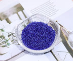 Round Glass Beads Penta Angel 2200Pcs 2mm Mini Craft Loose Spacer Pony Beads for Earring Bracelets Necklace Waist Beads Jewelry Making (Royal Blue) - color: Royal Blue
