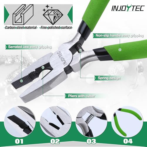 Mini Lineman's Pliers Combination Pliers with Cutter 5 Inch Wire Cutting Pliers Serrated Jaw Micro Linesman Plier for Twisting and Cutting Wires Clamping Screws Jewelry Making - style: Linemans Pliers