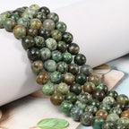 Stone Beads, 45pcs African Turquoise, 8mm Round Loose Beads for Jewelry Making, Bracelets, with Gift Bag, Elastic String & Size Card - color: African Turquoise, size: 8mm
