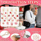 AUGSUN 189Pcs Valentines Keychain Making Kit, Valentines Day Charm Jewelry Chain Making Crafts, 60 Charms 12 Keychain Clips Hooks 15 Extender Chains 100 Jump Ring and Jewelry Plier - style: Valentines