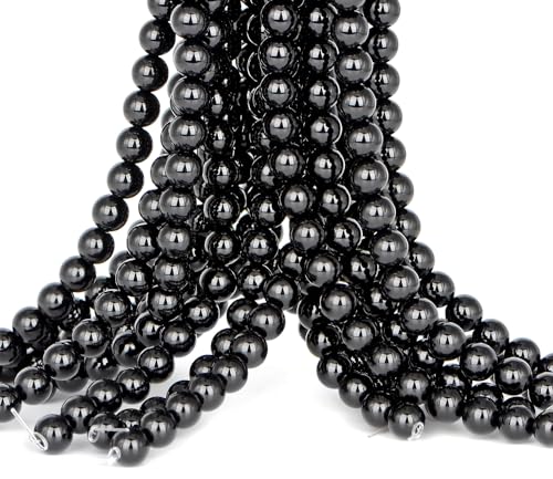 4mm 200pcs Natural Stone Round Beads Black Onyx Genuine Stone Beading Loose Gemstone DIY Charm Smooth Beads for Bracelets Necklaces Earrings Hole Size 1mm (Black Onyx 4mm) - color: Black Onyx, size: 4mm