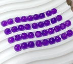 200PCS Glass Beads 8mm Glass Beads for Bracelets Necklaces Jewelry Making DIY Crafts (Dark Purple) - color: 0Dark Purple