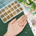 PH PandaHall 540pcs Antique Golden Spacer Beads, 18 Styles Tibetan Alloy Jewelry Beads Metal Spacers Charms for Bracelet Necklace Jewelry Making Supplies - color: 18 Styles Antique Golden - 540pcs