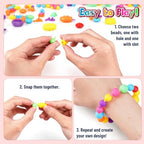FUNZBO 1600 Pcs Pop Beads with Bracelet Making Kit, Jewelry Making Kit for Little Girls, Arts and Crafts Toys, Necklace Bracelet Ring Snap Set, Birthday Gifts for Kids Ages 3-9 Years Old - size: XX-Large