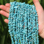 400pcs Turquoise Irregular Chip Stone Beads 5-8mm Pre-drilled Loose Beads for Jewelry Making DIY Necklace Bracelet Earrings Art Crafts - color: Turquoise Blue (2 Strands-62")