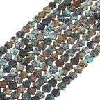Songxi 60pcs 6mm African Turquoise Plum Blossom Natural Stone Beads for Jewelry Making, Smooth Loose Flower Shape Gemstone Beads for Bracelets Necklace Earrings Making Supplies ﻿ - color: African Turquoise