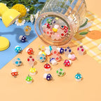 Augshy Mushroom Charms, 64 Pcs Mushroom Resin Charm Beads Ornament Glow in The Dark Pendant for DIY Bracelet Necklace Jewelry Making - style: Mushroom Style