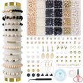 TOIPINIO Bracelet Making Kit Jewelry Making Supplies Kit Natural Stone Beads for Irregular Natural Stone with for DIY Craft-1736 PCS Friendship Bracelet/Necklace/Earrings for Adults (Blue Sandstone) - color: Blue Sandstone