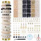 TOIPINIO Bracelet Making Kit Jewelry Making Supplies Kit Natural Stone Beads for Irregular Natural Stone with for DIY Craft-1736 PCS Friendship Bracelet/Necklace/Earrings for Adults (Blue Sandstone) - color: Blue Sandstone