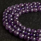 100pcs 8mm Amethyst Beads Natural Gemstone Beads Round Loose Beads for Crafting and Jewelry Making - color: Amethyst, size: 8mm
