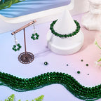 6 Strands Faceted Crystal Glass Beads Strands 3/4/6/8mm Rondelle Electroplate Glass Loose Spacer Beads Pearl Luster Plated for DIY Bracelet Necklace Jewelry Making, Dark Green - color: 2/3/4/6/8mm-Dark Green