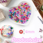 4mm Frosted Glass Seed Beads Bulk, 1000pcs Small Round Glass Bead Matte Loose Spacer Beads for Beading, Friendship Bracelet, Pendants, Key Chains, Necklaces, Hairpins, Mixed Color