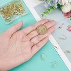 SUNNYCLUE 1 Box 80Pcs Stainless Steel Earring Hooks Real 18K Gold Plated Ear Wires with Loops Fish Hooks French Earring Findings for Pierced Ears Jewelry Making Supplies Hypoallergenic - color: 80pcs 18k Gold Plated Drop Shaped Earring Hooks