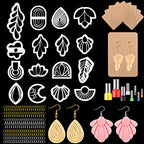 Kajaia 114 Pcs Polymer Clay Earring Cutters Bohemian Polymer Clay Cutters for Earrings Set Jewelry Making Supplies for Women Craft DIY - color: Boho