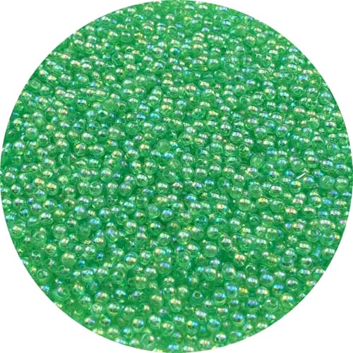 2000pcs 4mm Acrylic Round Beads AB Colors Acrylic Beads Round Spacer Beads with Hole for DIY Bracelet Necklace Jewelry Making Supplies Handmade Craft(Green AB) - color: Green AB, size: 4mm
