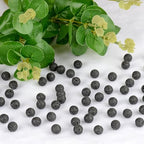 4mm 200pcs Natural Stone Round Beads Black Lava Genuine Stone Beading Loose Gemstone DIY Charm Smooth Beads for Bracelets Necklaces Earrings Hole Size 1mm (Black Lava 4mm) - color: Black Lava, size: 4mm