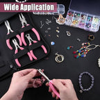 SPEEDWOX 8pcs Jewelry Pliers Set Jewelry Making Tools Nylon Flat Jaw Pliers Flat Nose Pliers With Smooth Jaw End Cutting Long Nose Bent Nose Diagonal Round Nose 6 In 1 Wire Wrapping Pliers For Beading