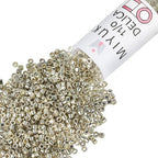 Miyuki Delica Seed Beads – Size 11/0 (1.6 mm), DB1831, Duracoat Galvanized Silver, 7.2 g, Approx. 1440 Beads, Made in Japan - color: DB1831 - Duracoat Galvanized Silver