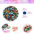 Amaney 1000Pcs Pony Beads 6x9mm Mixed Colors Earth Tone Acrylic Beads for Making Bracelet Hair Braids Crafts - color: Earth