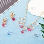 Craftdady 80Pcs Glass Teardrop Beads 14x10mm 10 Colors Transparent Two Tone Water Drop Top Drilled Spray Painted Glass Crystal Loose Beads Charms for DIY Jewelry Crafts Making - color: 10 Colors, 14x10mm
