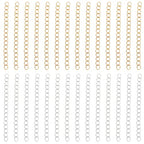 Beebeecraft 100Pcs Chain Extender for Jewelry Making 5cm 18K Gold & Sterling Silver Plated 304 Stainless Steel Tail Extension Chain for Bracelet Necklace DIY Crafts Findings Removable - color: Gold and Silver