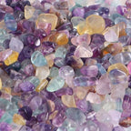 400pcs Natural Chip Stone Beads Fluorite 5-8mm Irregular Gemstones Healing Crystal Drilled DIY Loose Rocks Bead Crystal for Bracelet Necklace Jewelry Making Crafting, SSZZ-1 - color: Fluorite