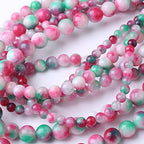 Round Loose Beads Natural Gem Beads Crystal Energy Stone Beads for Jewelry Making 15" (Green Jade, 10MM) - color: Green Jade, size: 10mm