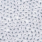 1000Pcs Acrylic Number Beads Round Number Round Beads 4x7mm Mixed Number Beads, for Jewelry Bracelets Necklaces Key Chains Making (Black-White) - color: Black-White