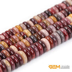 GEM-Inside 2x6mm Natural Mookaite Jasper Jasper Stone Heishi Disc Rondelle Spacer Beads for Jewelry Making Full 15" Strand Energy Stone Healing Power Crystal - color: Mookaite Jasper
