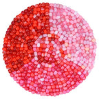 Plastic Pony Beads for Jewelry Making, 1200 Pieces, Multi-Color, 0.35 x 0.22 inch, DIY Craft Beads for Bracelets and Hair Braids (Rose+red+Pink) - color: Rose+red+pink