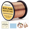 18 Gauge/1.0mm Copper Wire for Gardening & Jewelry – 200 Feet 1 Pound Spool with Polishing Cloth & COA – 99.9% Pure Dead Soft Bare & Skin Safe Uncoated Craft Wire for Plant Ties & DIY - size: 18 Gauge, style: 1 Pound