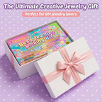 Jewelry Making Bead Kit, 6000 PCS Polymer Clay & Pony Beads, 24 Colors, 4 Letter Bead Styles, More Charms, Organizer Box, Bracelet Kit, Gift for Friends