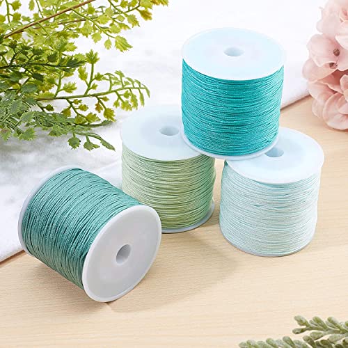 PH PandaHall Blue Nylon Thread 0.8mm 436 Yards Bracelet String Beading Cord Knotting Cord Kumihimo Macrame Thread for Friendship Bracelet Beach Surfer Necklace Christmas Tree Ornament