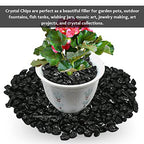 Black Tourmaline Pre Drilled Crystal Crushed Chips Beads for Bracelets Making, DIY Handmade Natural Healing Crystals (25 Inch Strand) - color: Black Tourmaline