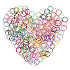 TOAOB 200pcs Multicolour Jump Rings 12mm Open Jump Rings Connectors for Keychains Earrings Necklace Jewelry Making - size: 12mm