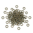 KISSITTY 50g Antique Bronze Plated Brass Open Jump Rings 6x1mm Round Chainmail Jewelry Making Connectors (About 450pcs) - color: Antique Bronze#4mm Inner Diameter
