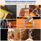 PECMER 20mm Rainbow D-ring Buckles-10 PCS Zinc Alloy D Rings 3/4 inch Metal D-Shape Buckle Clips-Non-welded Purse Hardware for Bag Making Webbing - color: 10pcs Rinbow D-ring -20mm