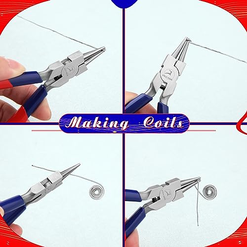 Round Nose Pliers Wire Jewelry Making Tools Micro Round Pliers With Spring For Jewelry Repair Wire Wrapping Beading And Crafts - style: Round Nose Pliers