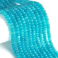 76pcs 5x8mm Natural Stone Blue Amazonite Jade Rondelle Spacer Loose Beads Abacus Disk Stone Round Loose Gemstone Beads for Jewelry Making DIY Bracelet Necklace - color: Blue Amazonite Jade, size: 5x8mm Abacus Disk