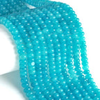 76pcs 5x8mm Natural Stone Blue Amazonite Jade Rondelle Spacer Loose Beads Abacus Disk Stone Round Loose Gemstone Beads for Jewelry Making DIY Bracelet Necklace - color: Blue Amazonite Jade, size: 5x8mm Abacus Disk