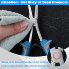 SPEEDWOX 2PCS Long Reach Bent Needle Nose Pliers Set - Smooth Jaw & Bent Needle Nose Pliers for Jewelry Making, Wire Bending & Fishing - style: 2PCS Bent & Needle Nose Pliers Smooth Jaw