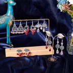 SUNNYCLUE 1 Box DIY 10 Pairs Red Beads Chandelier Dangle Earring Making Kit Flat Round Celtic Knot Flower Tree Snowflake Heart Component Links Teardrop Electroplate Glass Beads for Jewelry Beginners - color: Chandelier Bohemian Style G