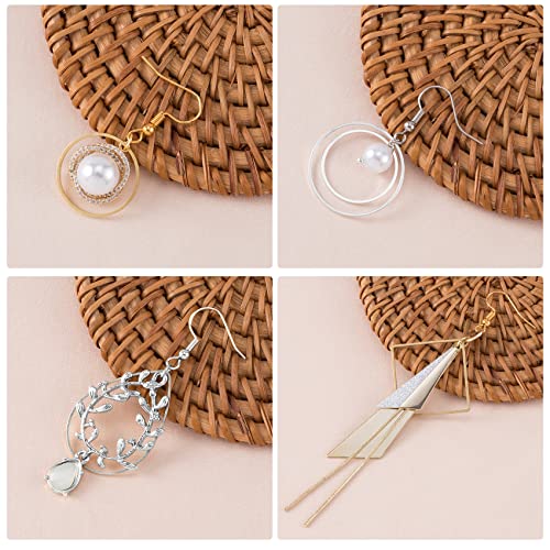PAGOW 48 pcs Earring Beading Hoop, Hypoallergenic Teardrop Square Round Beading Hoops for Jewelry Making, Earrings Beading Hoop Bulk for DIY Crafts Accessories Supplies (Gold, Silver) - color: 48pcs,teardrop,square,round