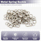 30Pcs Metal Lobster Claw Clasps, 360° Swivel Snap Hooks, Key Chain Hooks, DIY Claw Clasps for Jewelry, Bags, Keychains, and Art Crafts (Silver) - color: Silver