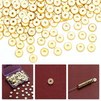 100pcs 18K Gold Plated Brass Flat Disc Spacer Beads for DIY Bracelet, Necklace Jewelry Making (Gold-8mm) - color: Gold-8mm
